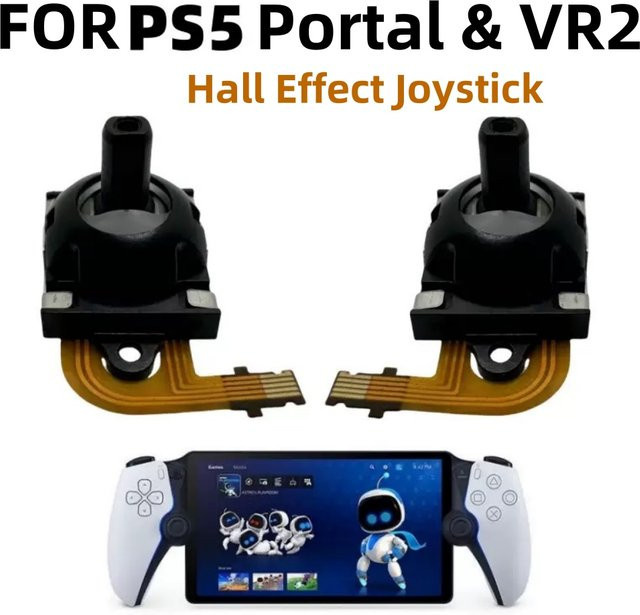 Gryan Elektromagnetisches 3D-Analog-Joystick-Modul mit Hall-Effekt für PS Portal, Schwarz, links oder rechts als Ersatzzubehör - Bild 1
