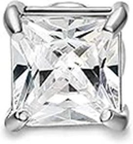 Ohrringe Edelstahl, Weiß, Quadrangle, Unisex - Bild 1