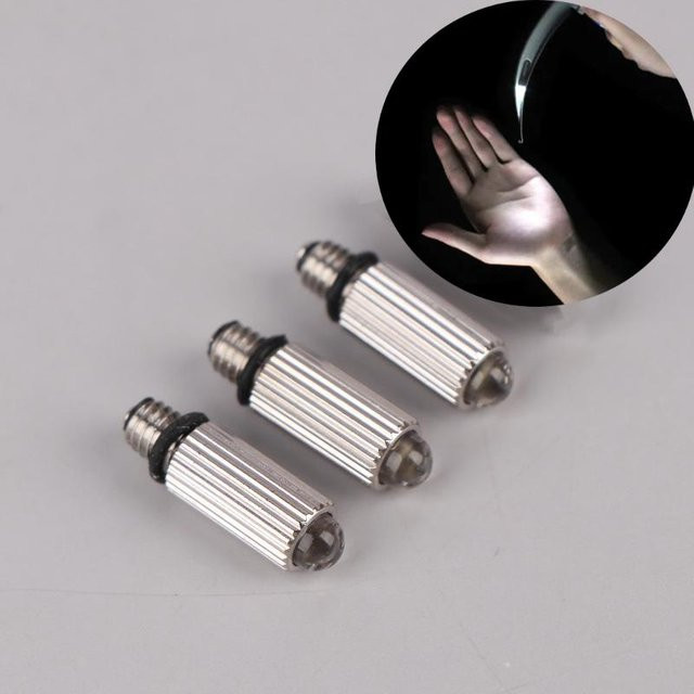 LED Laryngoskop Birne für Erwachsene, Weißes Licht, 2,5 V, 0,3 A, Chirurgisches Zubehör aus Metall, Silber - Bild 1
