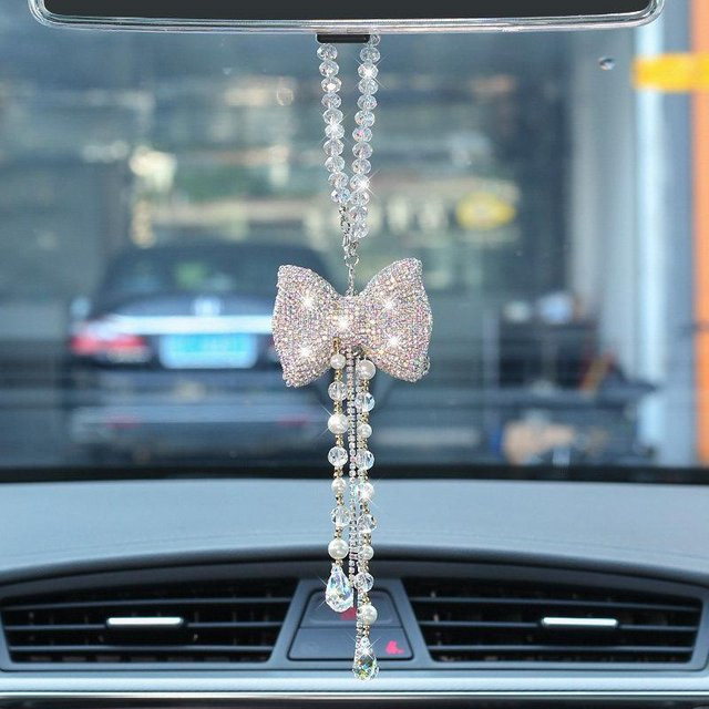 Rui Di Autoanhänger, Diamant-Bowknot, Kristallquaste, Perle, Strass, Damen - Bild 1