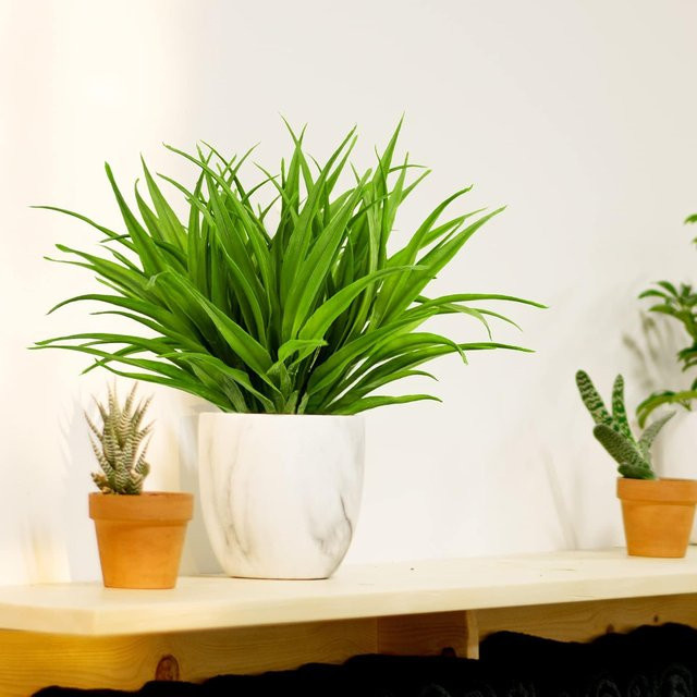 HUALIANQI Künstliche Pflanzen in Orange und Grün für die Tischdekoration im minimalistischen Design - Bild 1