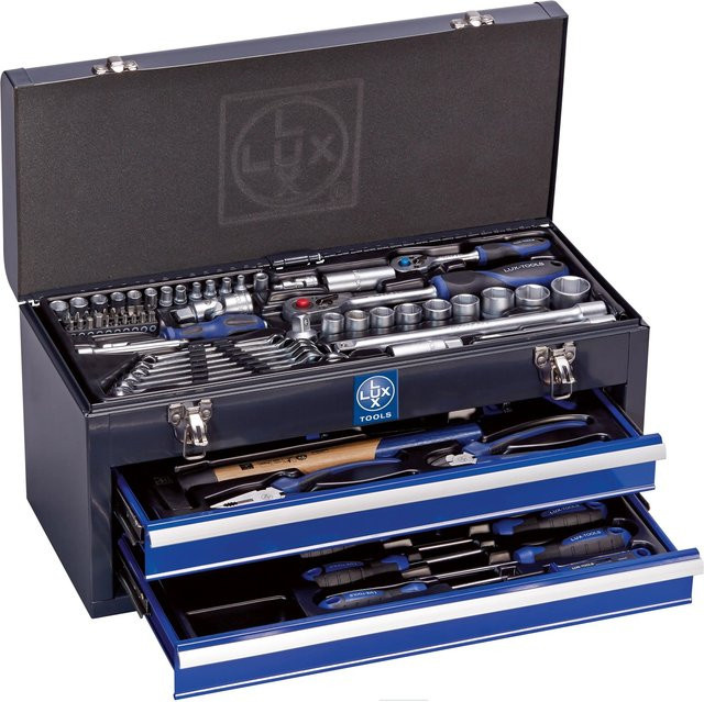 LUX-TOOLS Werkzeugkoffer 71-teilig in Blau aus Stahl - Bild 1