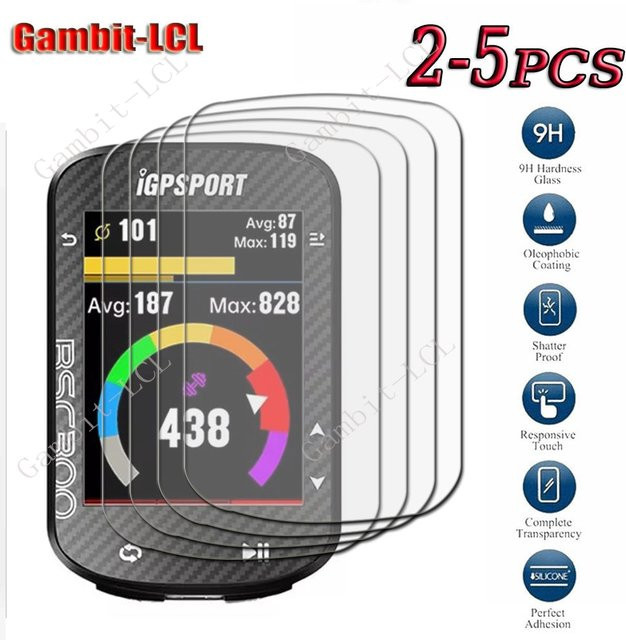 iGPSPORT 9H HD gehärtetes Glas Displayschutzfolie für iGS800 BSC200 BSC200s BSC300 BSC300T in Transparent - Bild 1