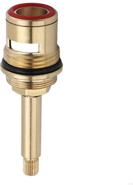 AE Selection Tropffreie Spindel-Wasserhahnventile aus Messing mit Keramik-Ventilsitzscheiben für Badezimmer und Waschbecken, Farbe: Rot/Beige/Gold - Bild 1