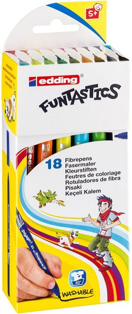 edding Funtastic Kinderfasermaler Set mit 18 Stück in Mehrfarbig - Bild 1