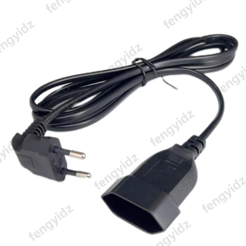 Fengyidz 90 Grad Stecker auf Buchse Power Verlängerungskabel für PC und PDU, EU 2-Polig abgewinkelt, in Schwarz oder Weiß - Bild 2