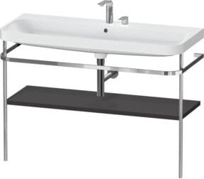 Duravit Möbelwaschtisch-Kombi Happy D.2 Plus in Graphit Matt mit Konsole und 2 Schubladen, B: 117,5 cm, T: 49 cm - Bild 1