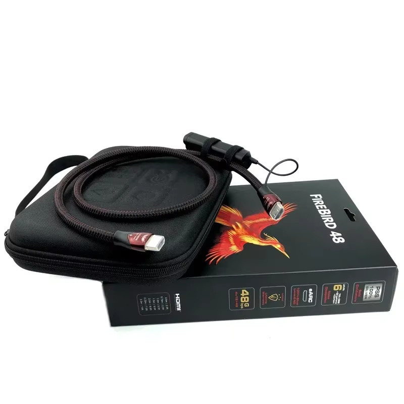 FireBird HDMI 2.1 Kabel mit 10% Silber für Ultra HD Video und HiFi Audio, 8K-10K, 48Gbps, eARC, Farbe: Schwarz/Silber - Bild 2
