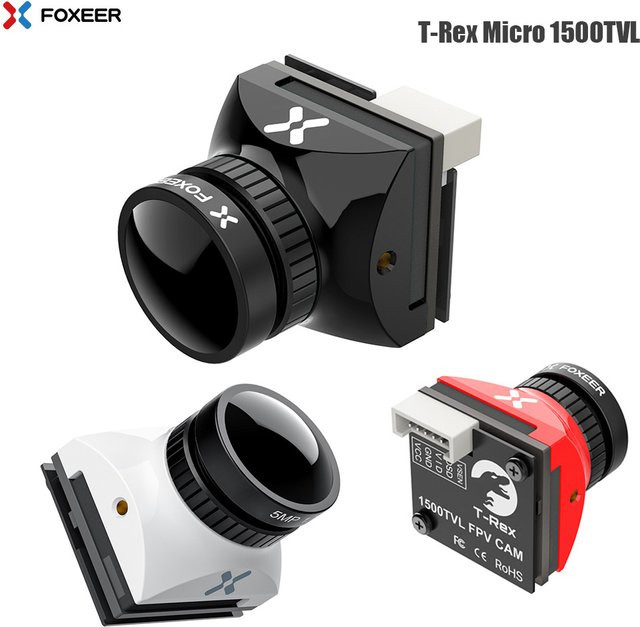 Foxeer T-Rex Micro FPV-Kamera mit 1500TVL, Super WDR und geringer Latenz, umschaltbar zwischen 4:3/16:9 sowie PAL/NTSC, Breite: 19 mm, Tiefe: 19 mm - Bild 1