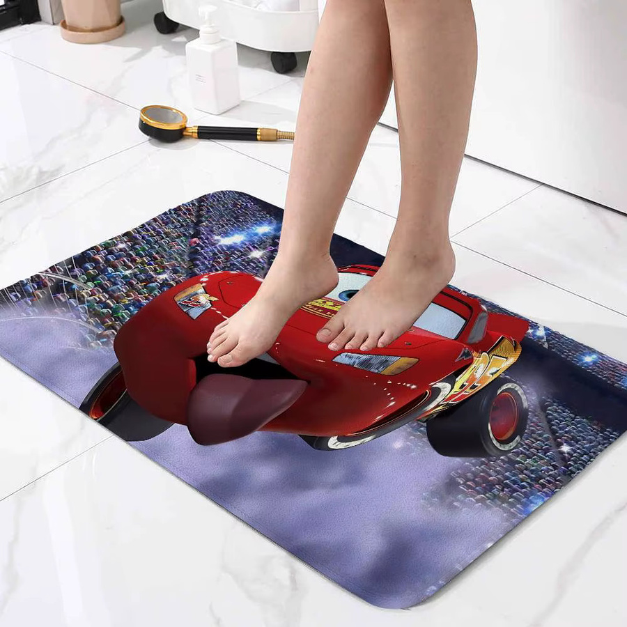 Beast Kingdom Cars Lightning McQueen und Mater Anti-Rutsch-Fußmatte für Kinder, rechteckig, Multicolour, B/T: 60 x 40 cm - Bild 3