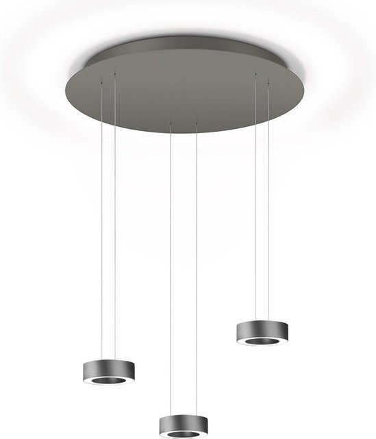 Knapstein Zera-Rondo LED-Pendelleuchte in Grau, dimmbar und höhenverstellbar - Bild 1