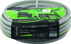 GEKA plus Wasserschlauch WS400, 1/2 Zoll (13 mm), 25 m, Grau/Schwarz/Transparent - Bild 1