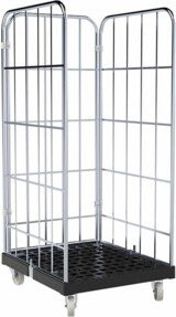 HMH rolltainer Kunststoffboden 1460 KU schwarz B/T: 72,4 x 81,5 cm - Bild 1