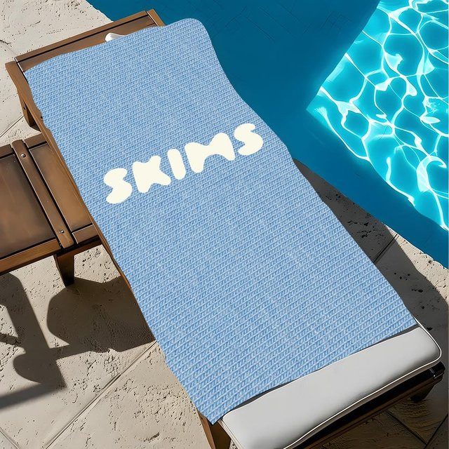 Skims Mikrofaser Handtuch blau, schnelltrocknend, B: 60 cm, H: 35 cm - Bild 1