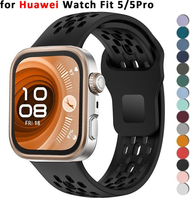 CAOWTAN Uhrenarmband Silikon, Schwarz, Unisex - Bild 1