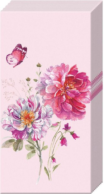 Papiertaschentücher Jardin Rose in Pink mit floralem Frühlingsdesign - Bild 1