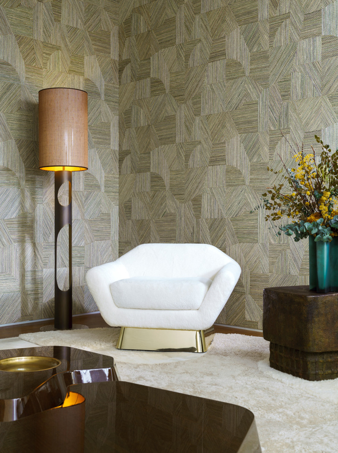 Arte Wallpaper Refraction Green Lagoon – Moderne Vlies Tapete mit abstraktem Naturdesign in Grün - Bild 1