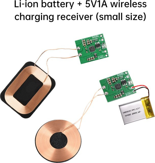 diymore 5W Drahtloses Ladeempfängermodul 5V 1A mit kleiner Spule für Lithiumbatterien - Bild 1