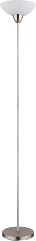 Globo Lighting Stehleuchte LIMA in Silber mit Glasschirm und E27 Fassung, Höhe: 180 cm - Bild 1