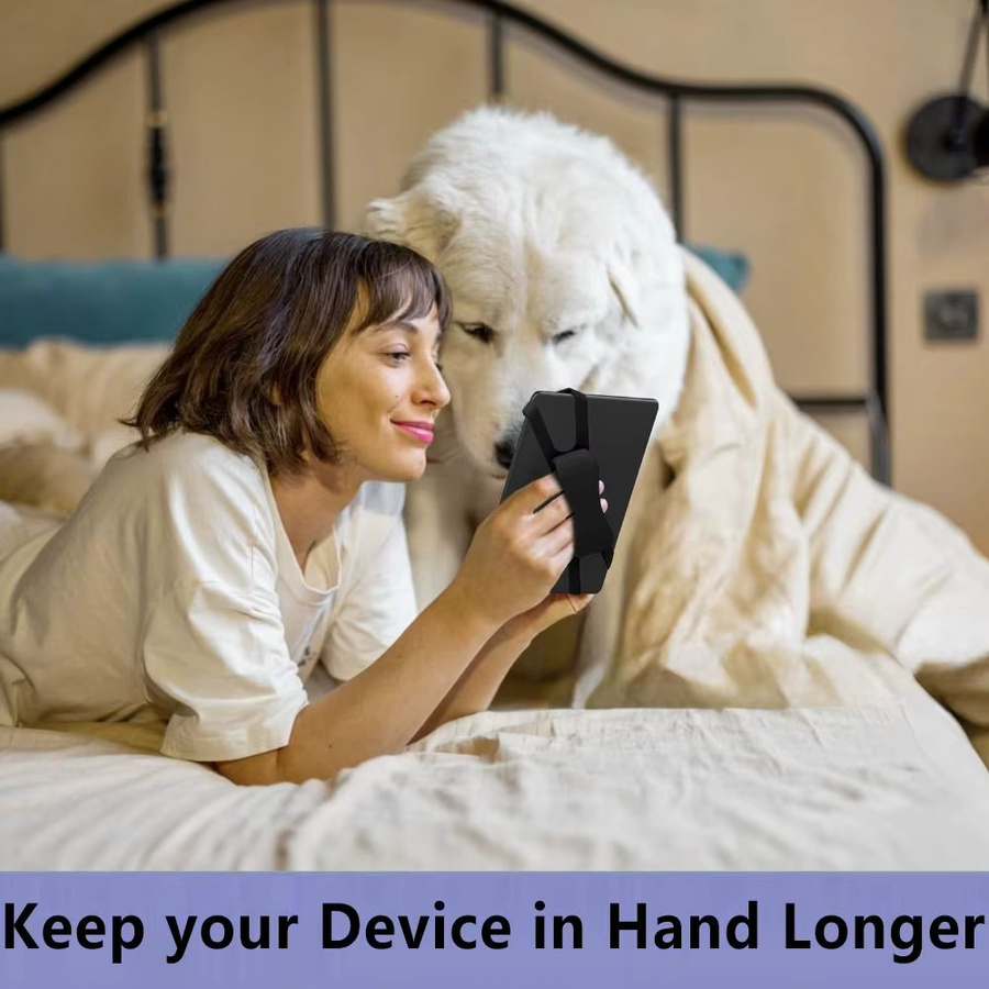 Ergonomische Silikon-Handschlaufe in Pink für Tablets und eReader von 6 bis 10 Zoll, rutschfester Halter für Kindle, Kobo, Boox und Lenovo - Bild 2