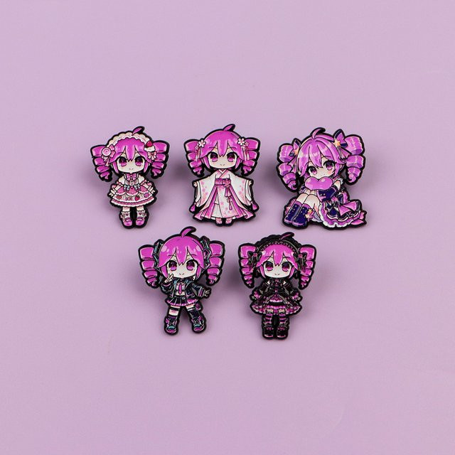 Bandai 5-teiliges Manga-Anime-Emaille-Pin-Set, Unisex - Bild 1