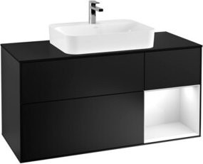 V&B Waschtischunterschrank Finion in Blau und Schwarz, Breite: 120 cm, Tiefe: 50,1 cm, Höhe: 50,1 cm - Bild 1