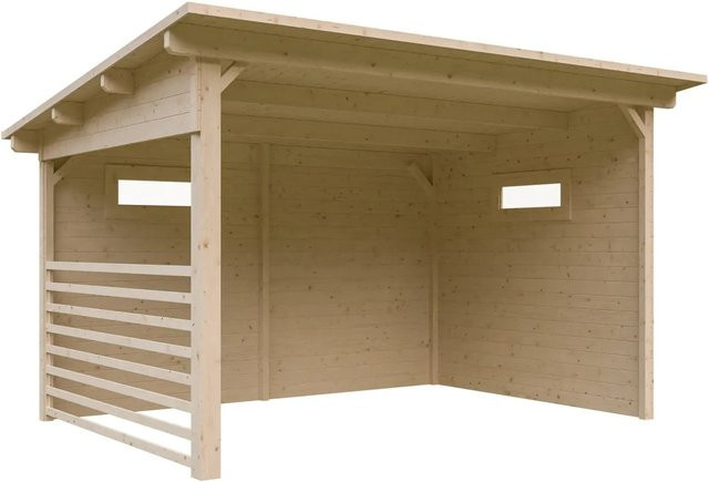 Skanholz Pavillon Vimmerby aus nordischem Fichtenholz in Beige, B/H/T: 410 x 244 x 310 cm - Bild 1