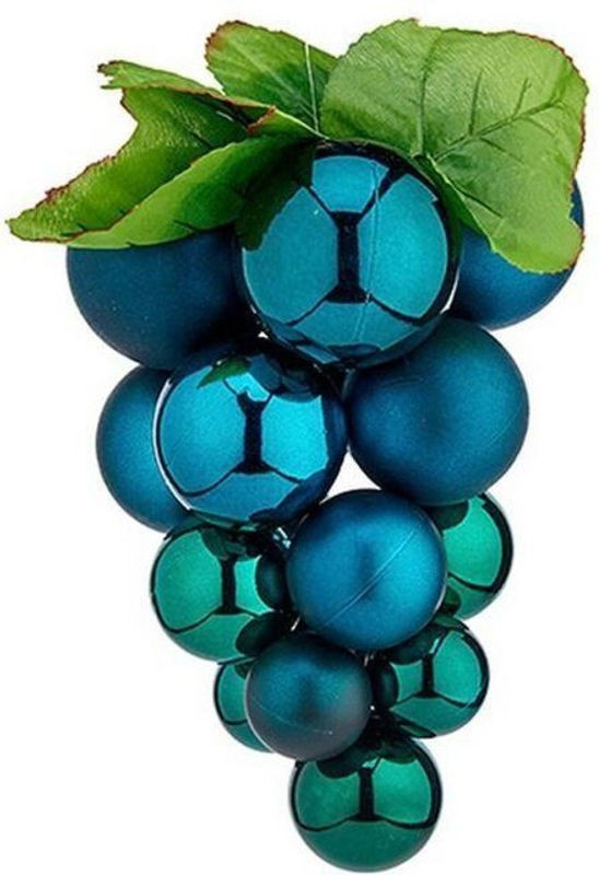 Mulan Cosmetic Weihnachts-Hängeornament Trauben Blau aus Kunststoff B/T/H: 14 x 14 x 25 cm - Bild 1