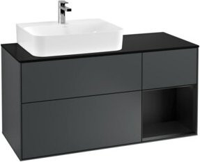 V&B Waschtischunterschrank Finion in Mattblau lackiert, Breite: 120 cm, Tiefe: 50,1 cm, Höhe: 50,1 cm - Bild 1