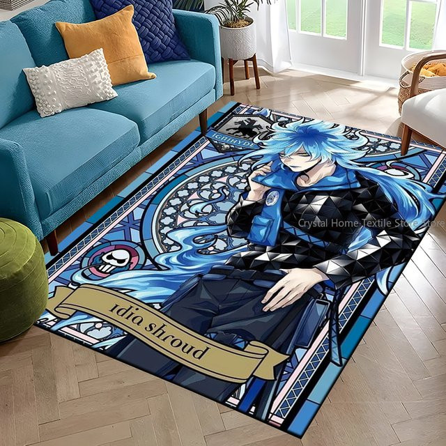 Potdemiel Twisted Wonderland Teppich für Wohnzimmer und Kinderzimmer, rutschfeste Bodenmatte, mehrfarbig, rechteckig - Bild 1