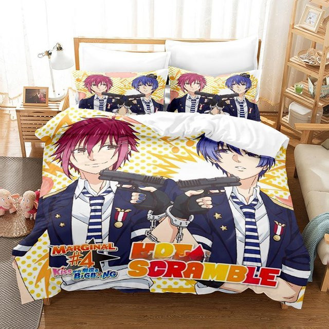 Anime Marginal 4 Bettwäsche-Set mit 3D-Druck, Bettbezug und Kissenbezug, B/H: 135 x 200 cm - Bild 1