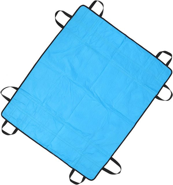 Wasserdichte und wiederverwendbare Transferdecke Beautyyy als Positionierungsbettauflage mit Griffen in Blau - Bild 1