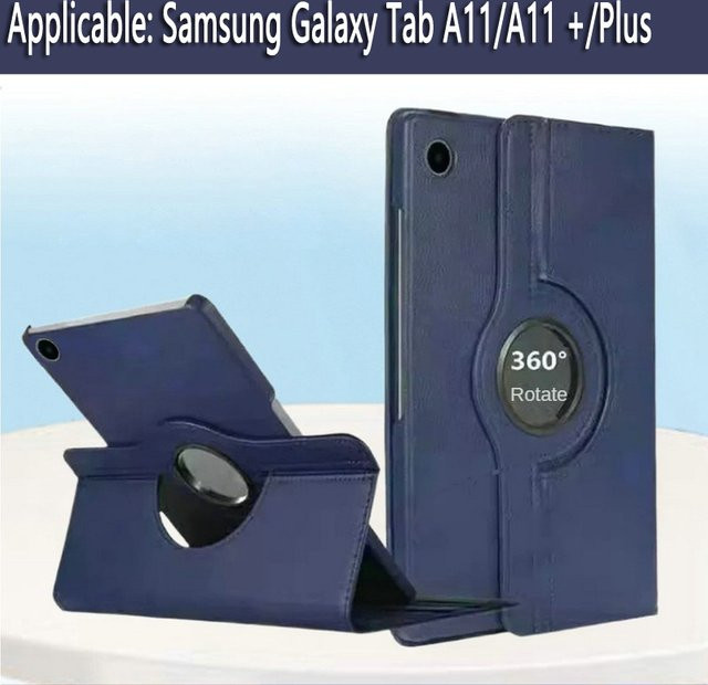 Samsung Galaxy Tab A11 8,7 / A11 Plus Smart Case mit 360 Grad rotierendem Ständer in Blau und Lila - Bild 1