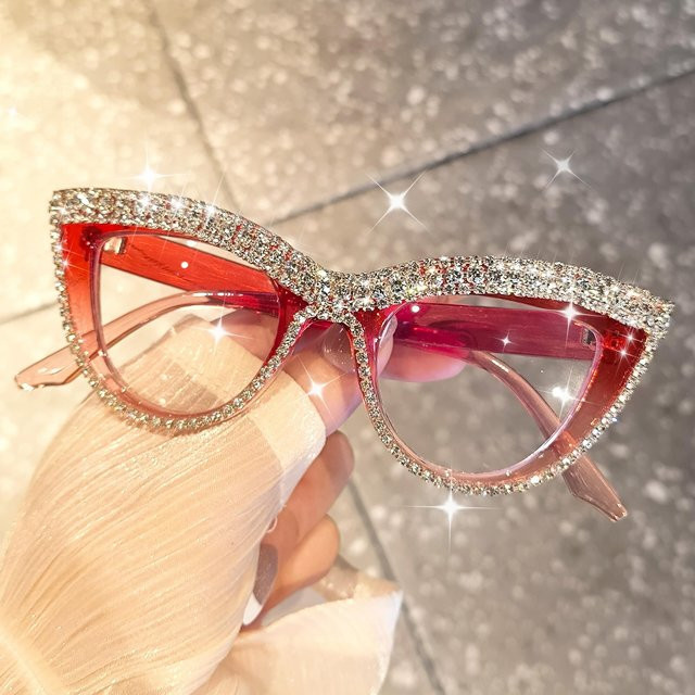 Cat-Eye Korrektionsbrille, Acetate, transparent, red, Unisex, Vollrand - Bild 1