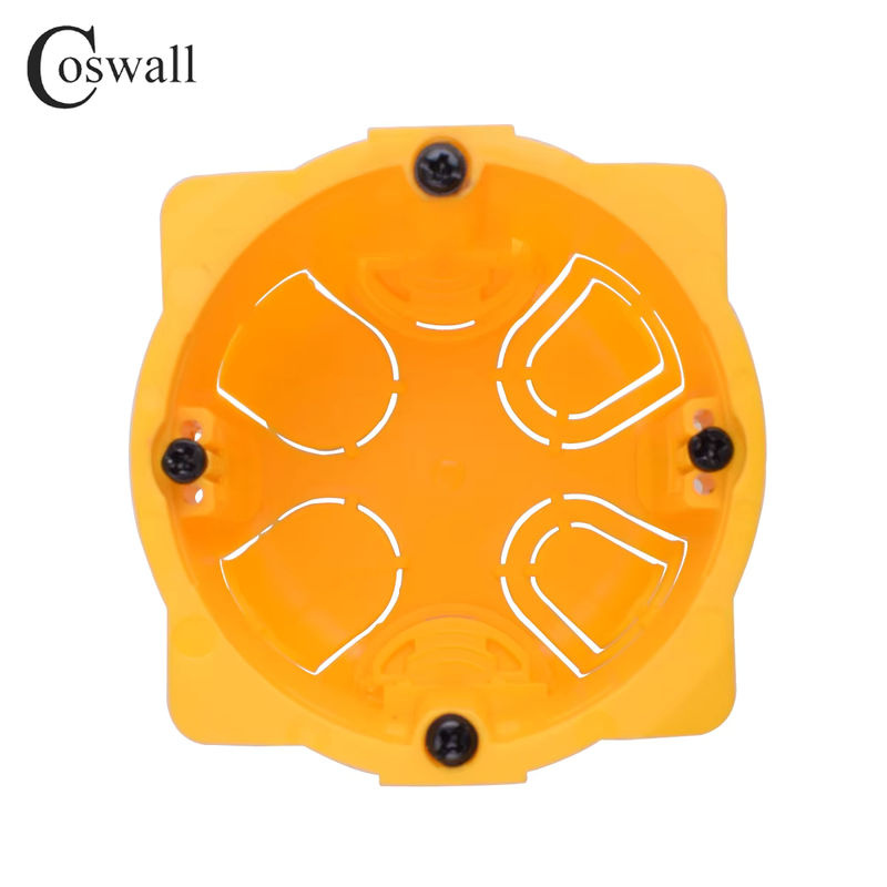 Coswall 1-Gang-Trockenfutterbox für Gipskarton und Trockenbau mit 40 mm oder 50 mm Tiefe für Schalter und Steckdosen aus feuerfestem PC-Material - Bild 2