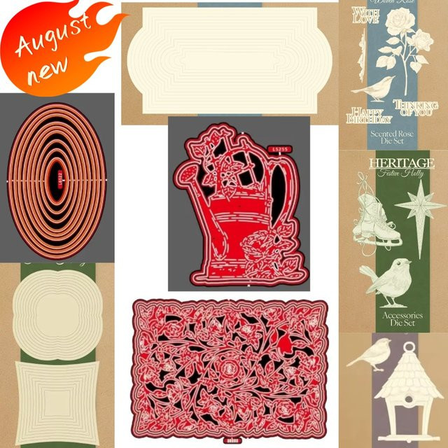 Metall-Stanzformen in Silber für DIY Scrapbooking und Bastelarbeiten - Bild 1