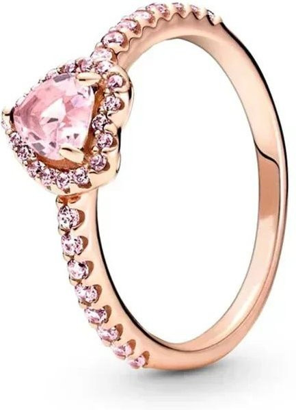 DR-Jewelry Ring 925 Silber, Roségold, Zirkonia, Damen, Herz Krone - Bild 1