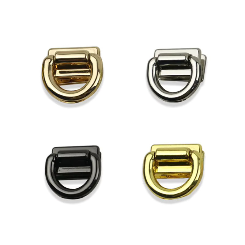 D-Ring-Anschluss Set mit D-Ring-Taschen und seitlichen Clip-Schnallen inklusive Schrauben für Handtaschen und DIY-Hardware - Bild 2