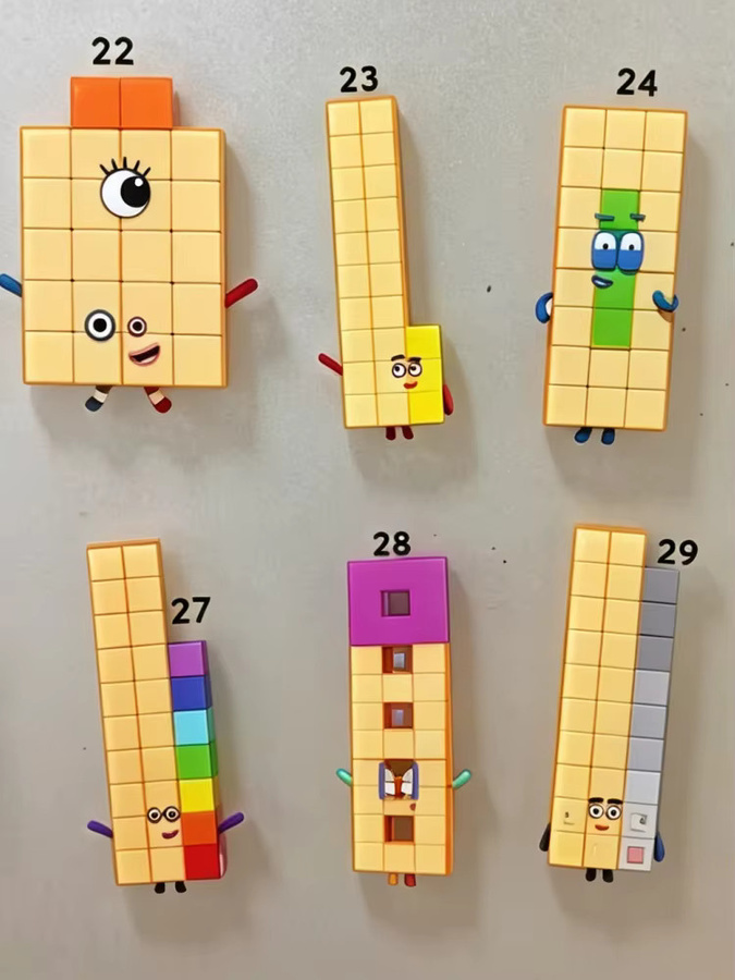 Bandai Zahlenblöcke Magnetische Kühlschrankmagnete, Lehrreiche Mathematik, Große Ziffernmagnete - Bild 1