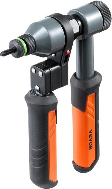 Buying Solutions MB Nietmutter Werkzeugsatz in Orange und Schwarz mit 210 mm Ratsche, 10 Dornen und 100 Muttern für metrische und SAE Größen M5, M6, M8, M10, M12, 8-32, 10-24 und 1/4-20 - Bild 1