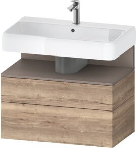 Duravit Waschtischunterschrank Qatego braun matt, Wandmontage, B/T/H: 79 x 47 x 59 cm - Bild 1