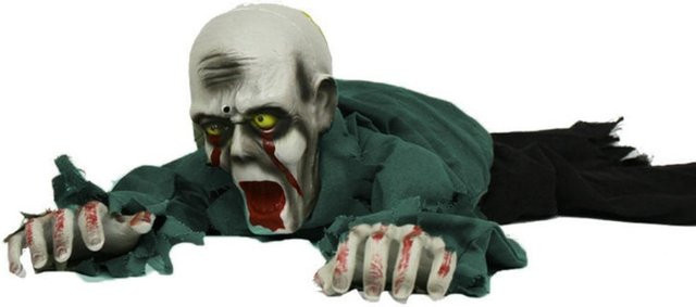 Shejmrtw Elektrischer Halloween Kriechender Geist in Grün, Sprachaktivierte Spukhaus Requisite für Escape Rooms - Bild 1