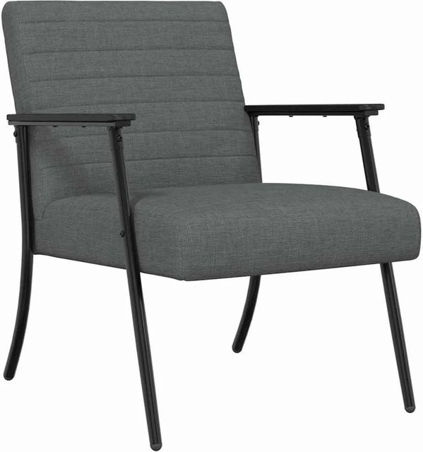 vidaXL Sessel Dunkelgrau mit Armlehnen aus Stoff B: 59 cm, T: 75 cm, H: 78 cm - Bild 1