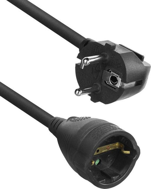 ACT AC2470 Stromkabel Schwarz 10 m mit Netzstecker Typ F - Bild 1