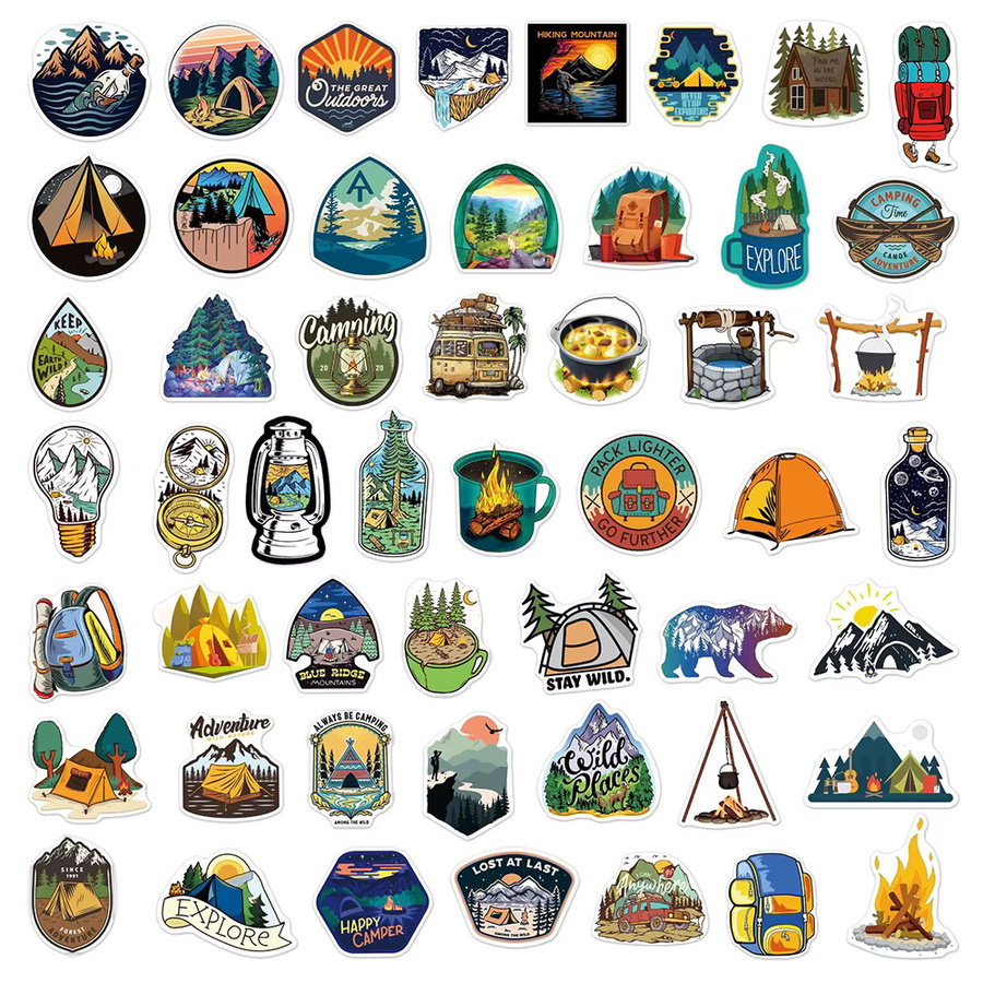 Rspctou Outdoor Camping Wandern Graffiti Aufkleber, Sticker, multicolour - Bild 2