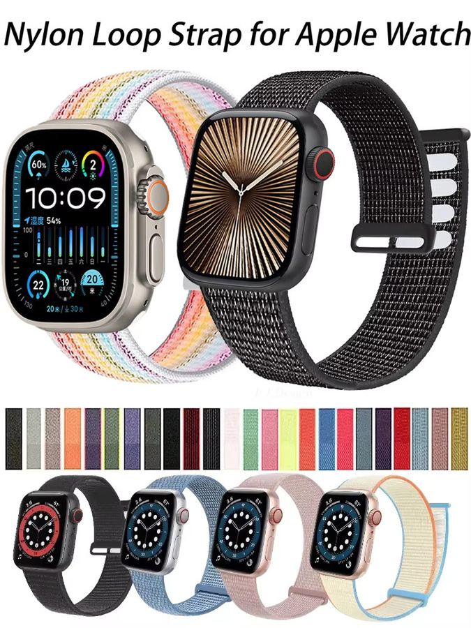Nylon-Schlaufenarmband für Apple Watch, Unisex - Bild 5