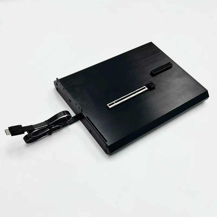 ADT-Link OCuLink eGPU Dockingstation PCIe 5.0 X4 zu X16 Adapter mit Aluminiumgehäuse in Schwarz - Bild 2