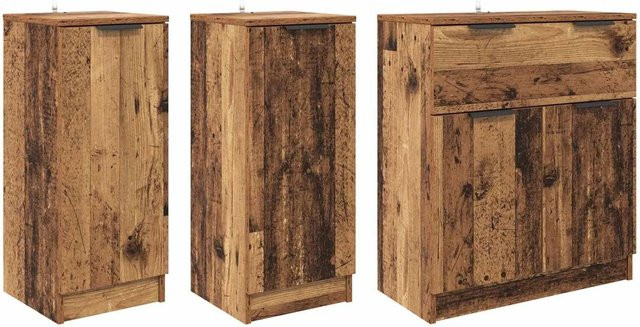 vidaXL Sideboard 3-teilig aus Holzwerkstoff in Braun für Wohnzimmer und Esszimmer B/T/H: 180 x 30 x 70 cm - Bild 1