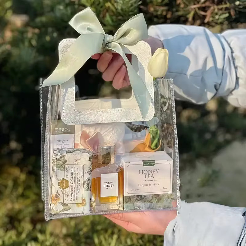 Transparente PVC Geschenktüten mit Griff für Hochzeiten, Partys und Souvenirs - Bild 1