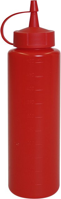 Schneider Quetschflasche aus Polypropylen in Rot, 500 ml, Durchmesser: 6,2 cm, Höhe: 24 cm - Bild 1